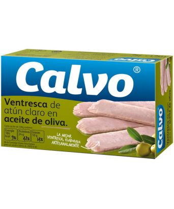 Ventresca de atún claro en aceite de oliva Calvo 120 gr.
