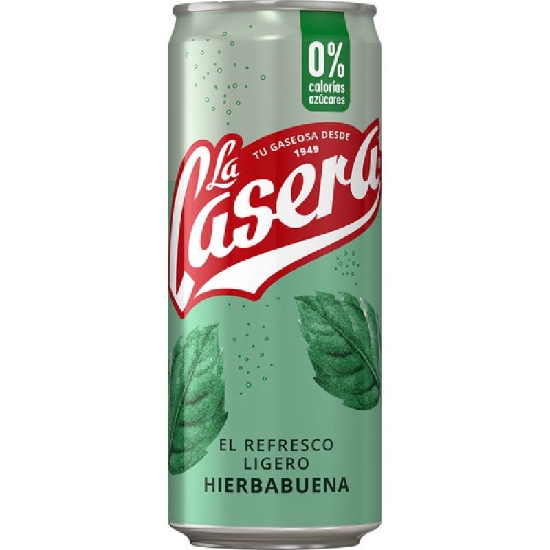 Soda à saveur de menthe poivrée sans sucre La Casera 8 unités.