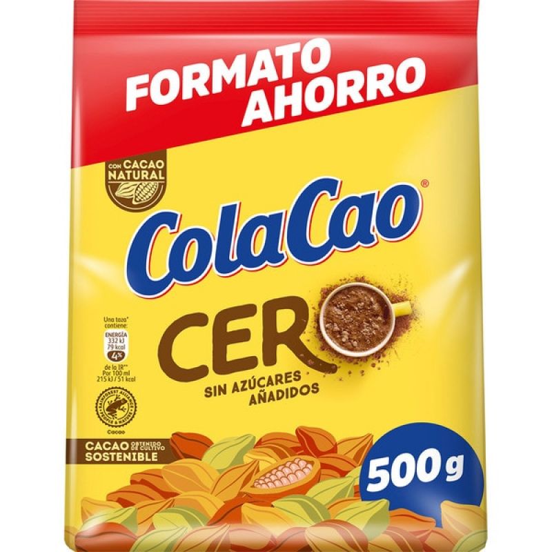 Original Cola Cao 0% sugarless 500 gr.