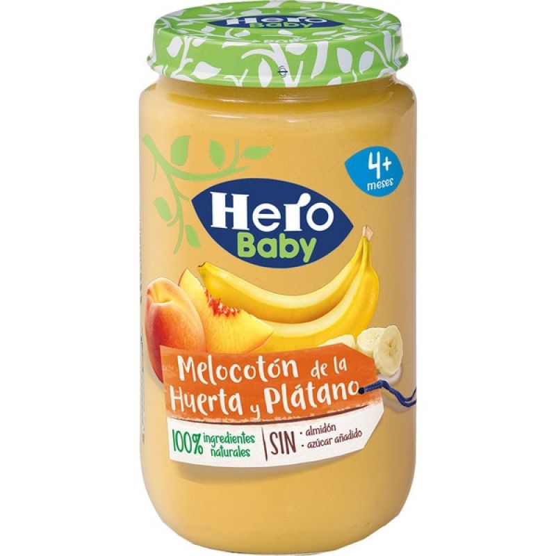 Potito ecológico de pera-manzana HERO Baby, tarro 120 g