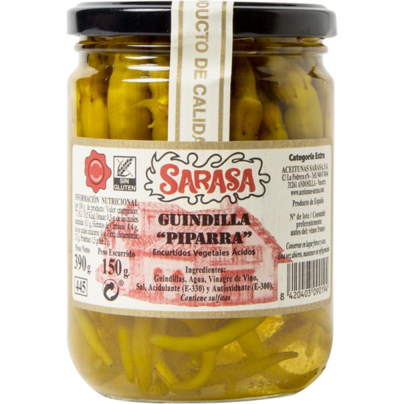 Chilli Peppers Piparras Sarasa 150 Gr.