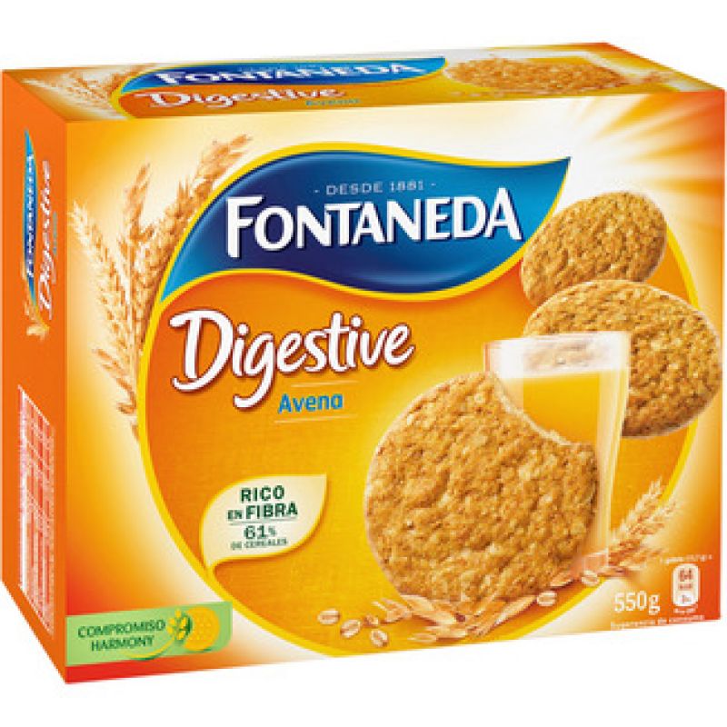 Galletas Digestive con avena Fontaneda 550 gr.