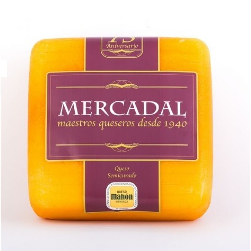 Cheese Mahón Menorca semicurado Mercadal 2,5 kgs.