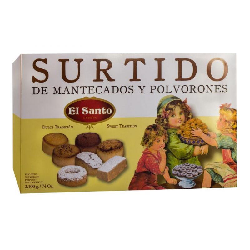 Assorted chocolates and polvorones El Santo 5 kg.