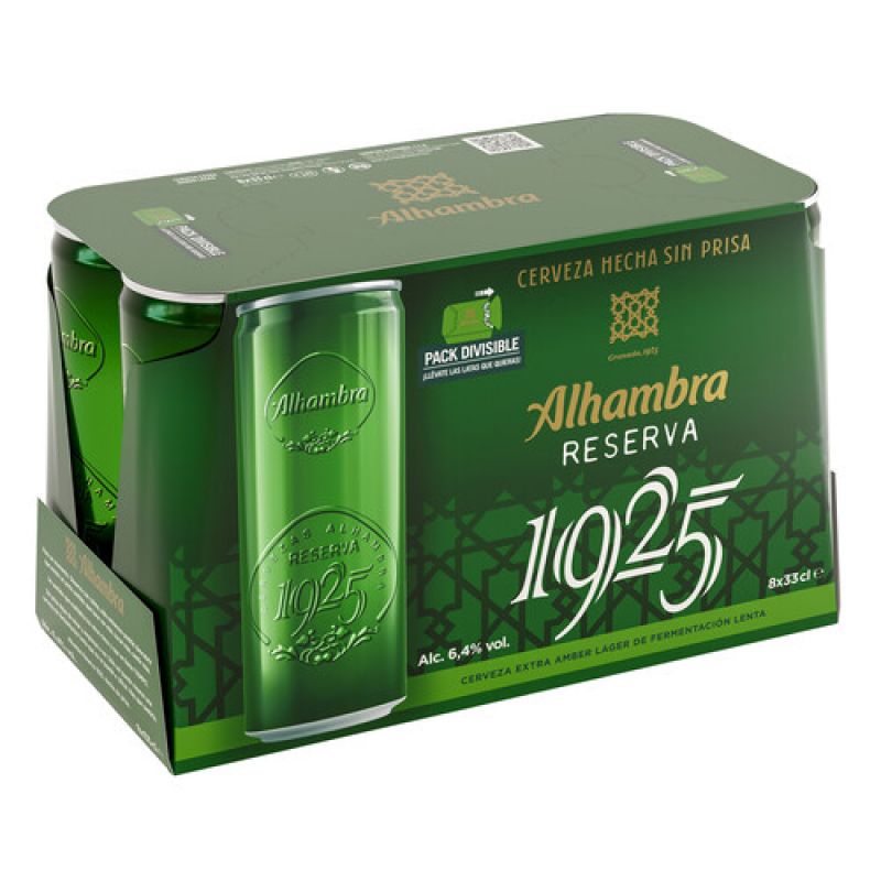 Cerveza Alhambra reserva 1925 8 ud. x 33 cl