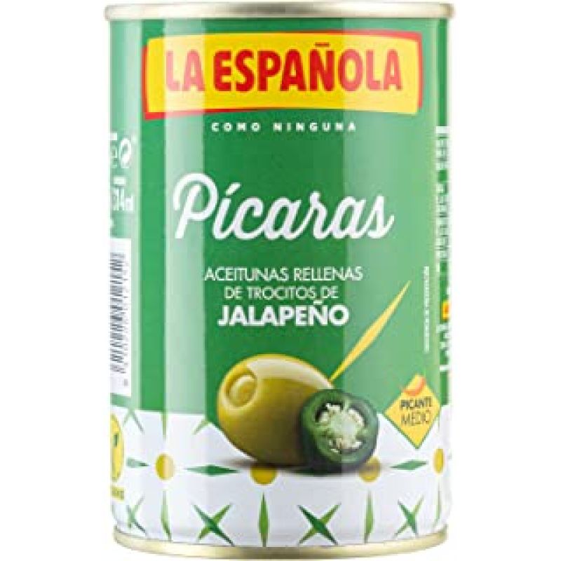 Aceitunas pícaras rellenas de jalapeño La Española 130 gr.