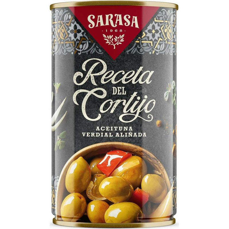 Green olives aligned recipe farmhouse Sarasa 750 gr.