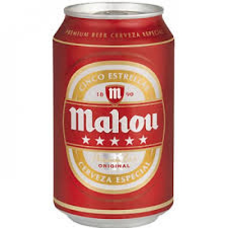 Bière Mahou 5 étoiles 33 cl .