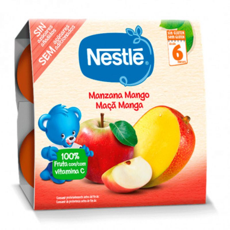 Nestle Apfel- und Mangobecher 4 Stück x 100 gr.