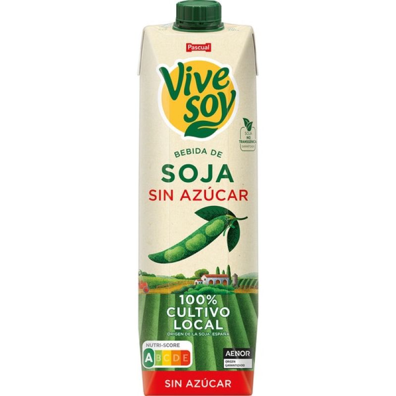 Boisson au soja sans sucre Vivesoy Pascual 1L