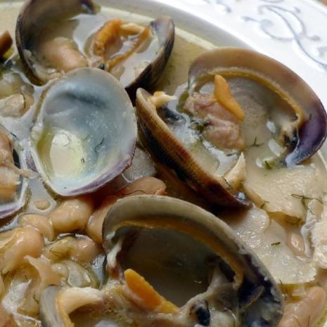 Beans with Clams and Boletus