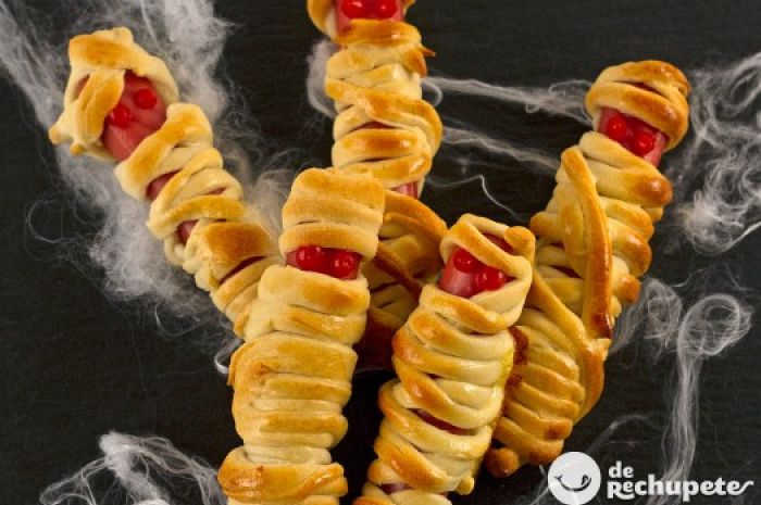Momies de saucisses. recette Halloween